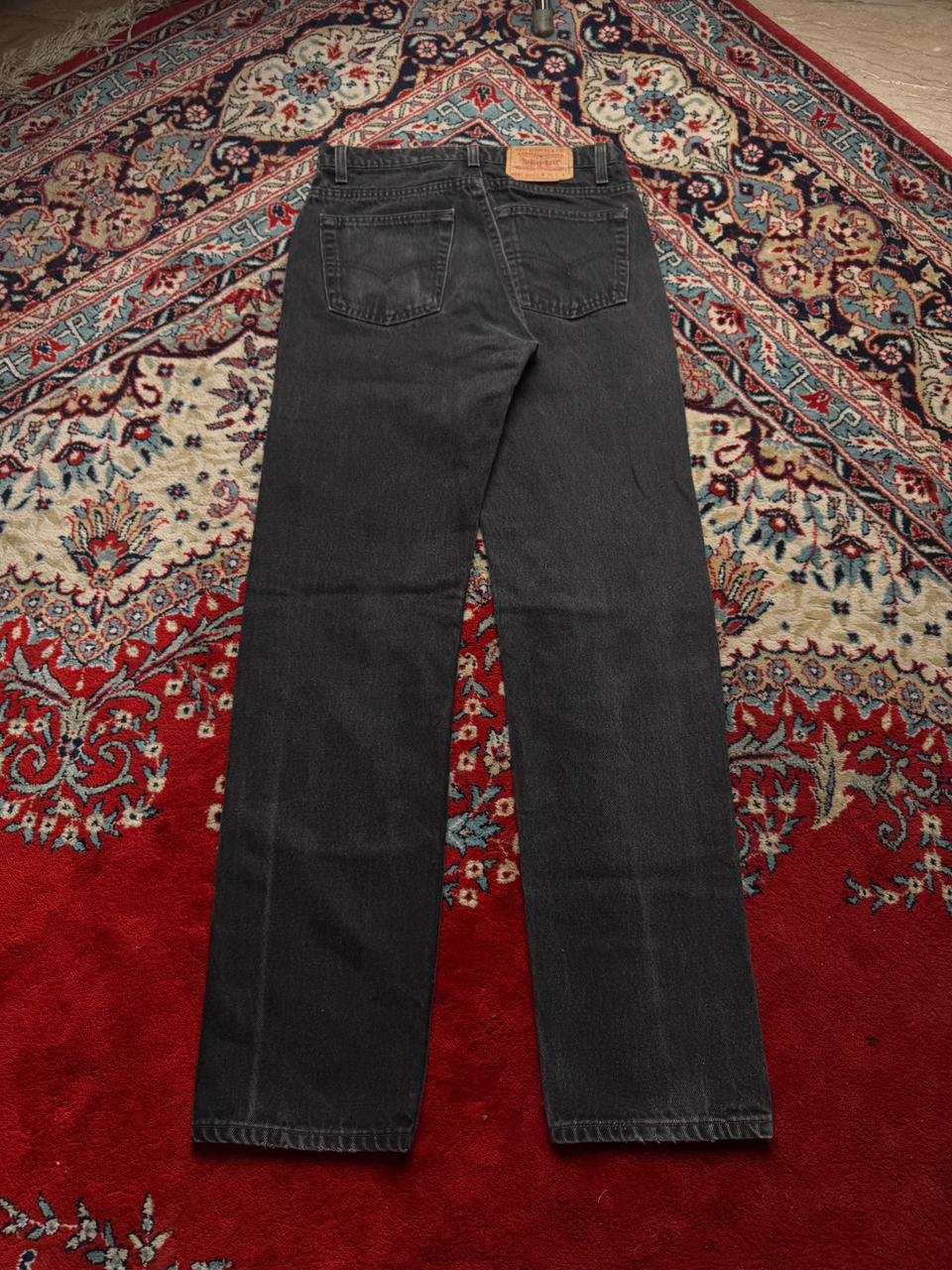 Levi's 505 Straight Fit Washed Black Workwear JEANS - 28