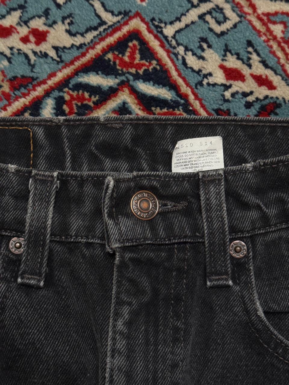 Levi's 505 Straight Fit Washed Black Workwear JEANS - 28