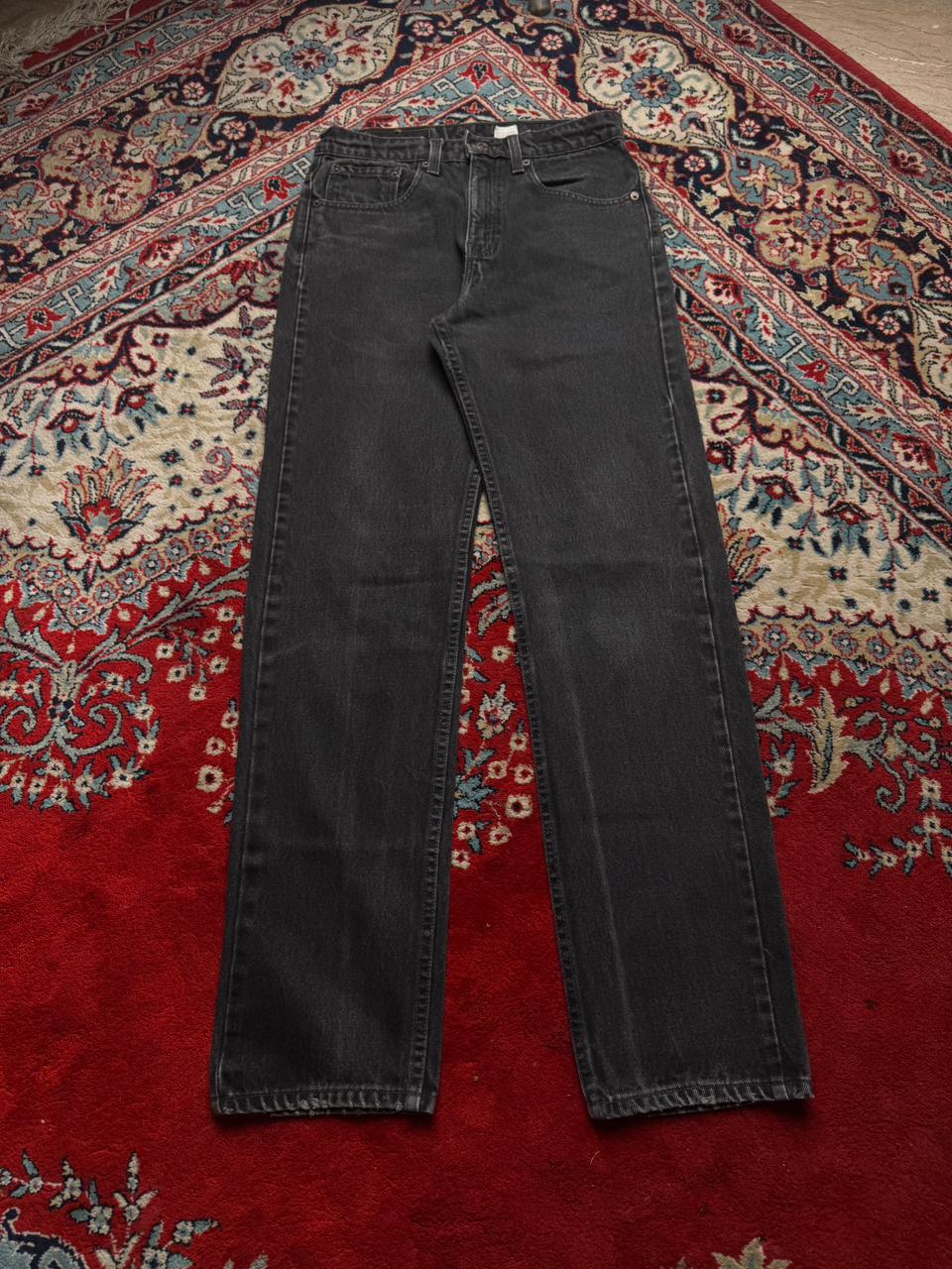 Levi's 505 Straight Fit Washed Black Workwear JEANS - 28