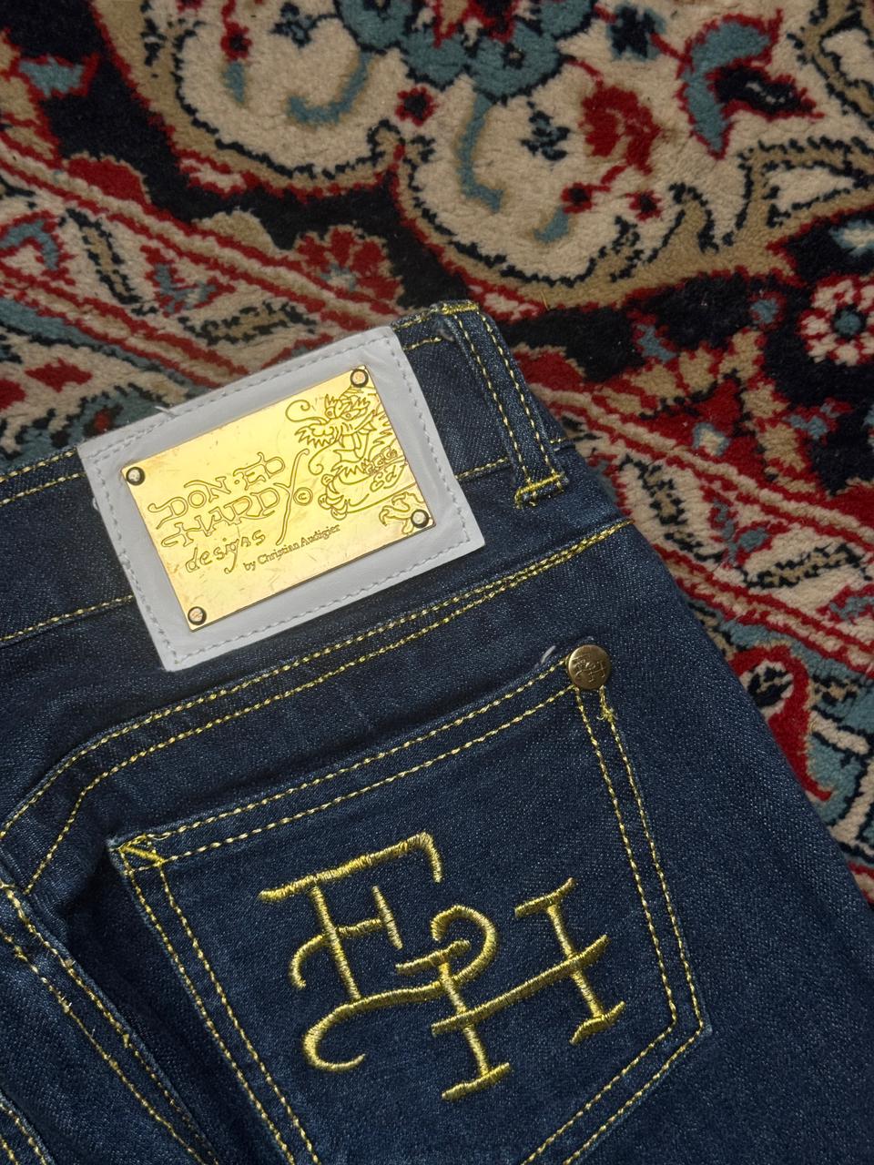 Ed Hardy by Christian Audigier Embroidered women FlareD JEANS - 28