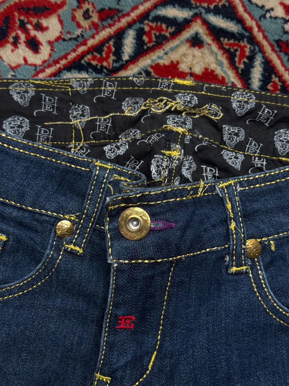 Ed Hardy by Christian Audigier Embroidered women FlareD JEANS - 28