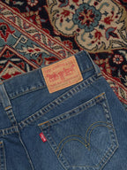 Levi's Iconic Straight Fit Blue Shorts - 36