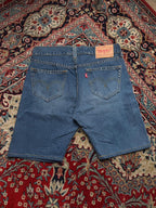 Levi's Iconic Straight Fit Blue Shorts - 36