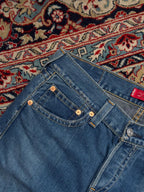 Levi's Iconic Straight Fit Blue Shorts - 36