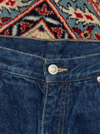 YADOU DARK WASH WIDE FIT FLARED JEANS - 26