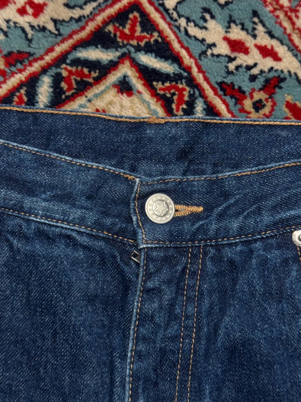 YADOU DARK WASH WIDE FIT FLARED JEANS - 26