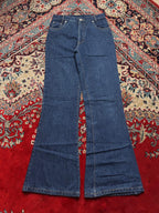 YADOU DARK WASH WIDE FIT FLARED JEANS - 26