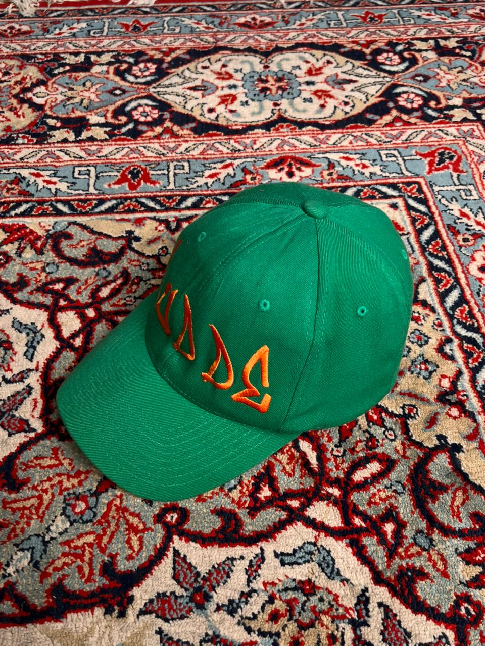 LIDS LADDA GREEN ORANGE EMBROIDERED FLEX FIT CAP
