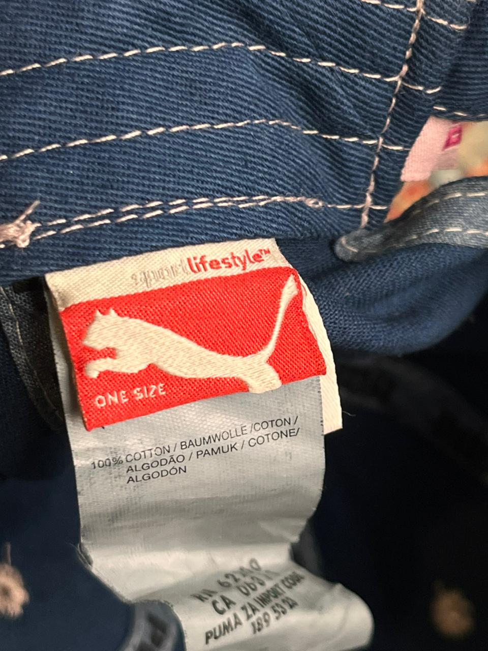 PUMA SPORT LIFESTYLE NAVY BLUE PINK EMBROIDERED LOGO CAP