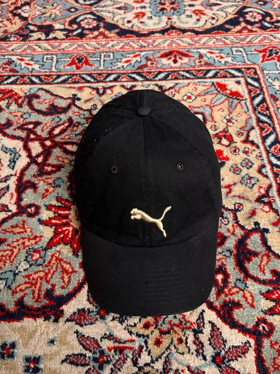 Puma SportLifestyle Black Baseball with Gold Embroidered Logo Cap