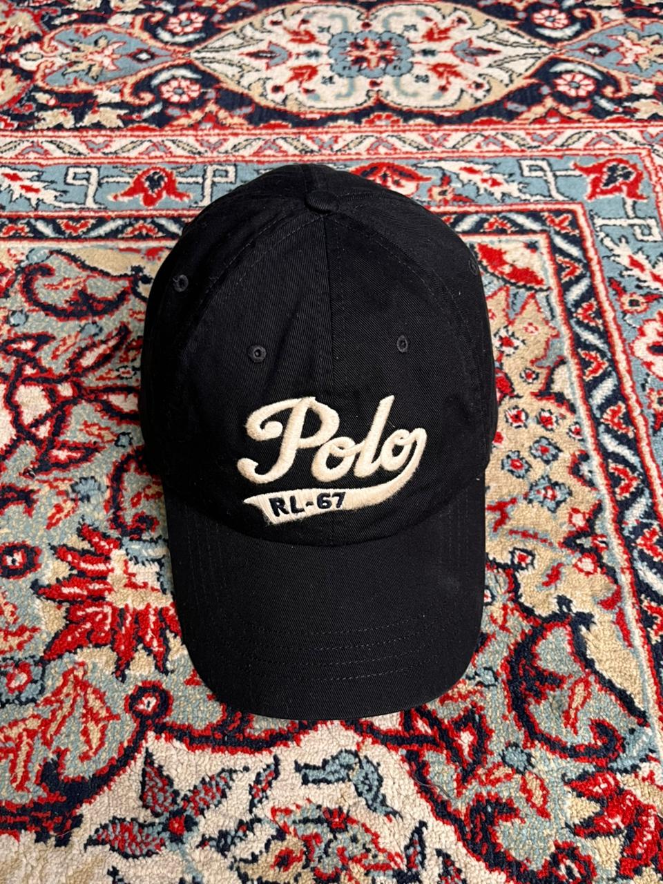 Polo Ralph Lauren Black RL-67 Script Logo Baseball Cap