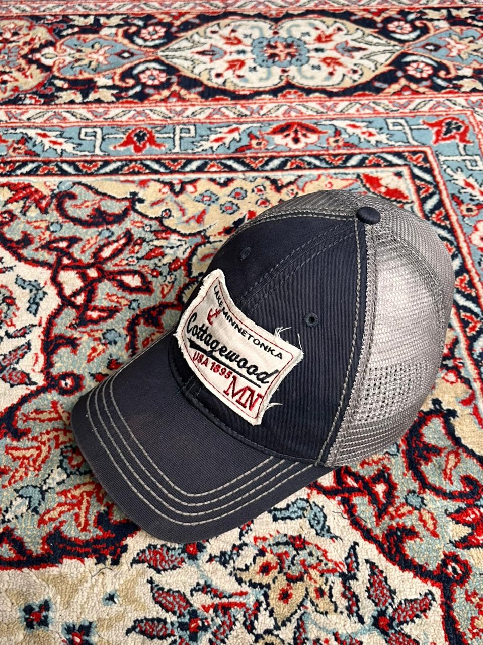 Blue 84 Lake Minnetonka Cottagewood MN Navy & Gray Mesh Trucker Hat Baseball Cap