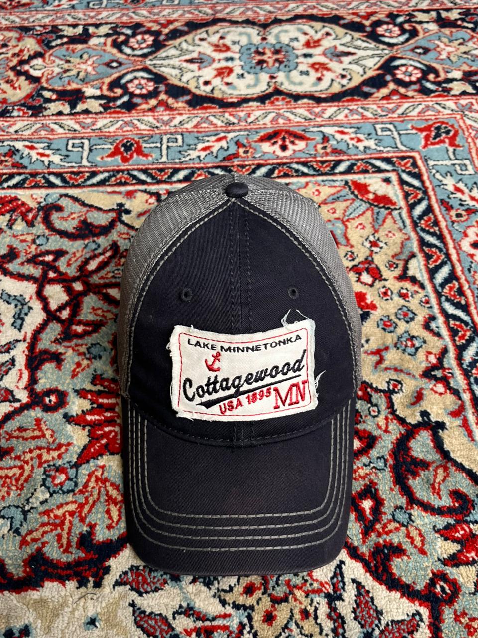 Blue 84 Lake Minnetonka Cottagewood MN Navy & Gray Mesh Trucker Hat Baseball Cap