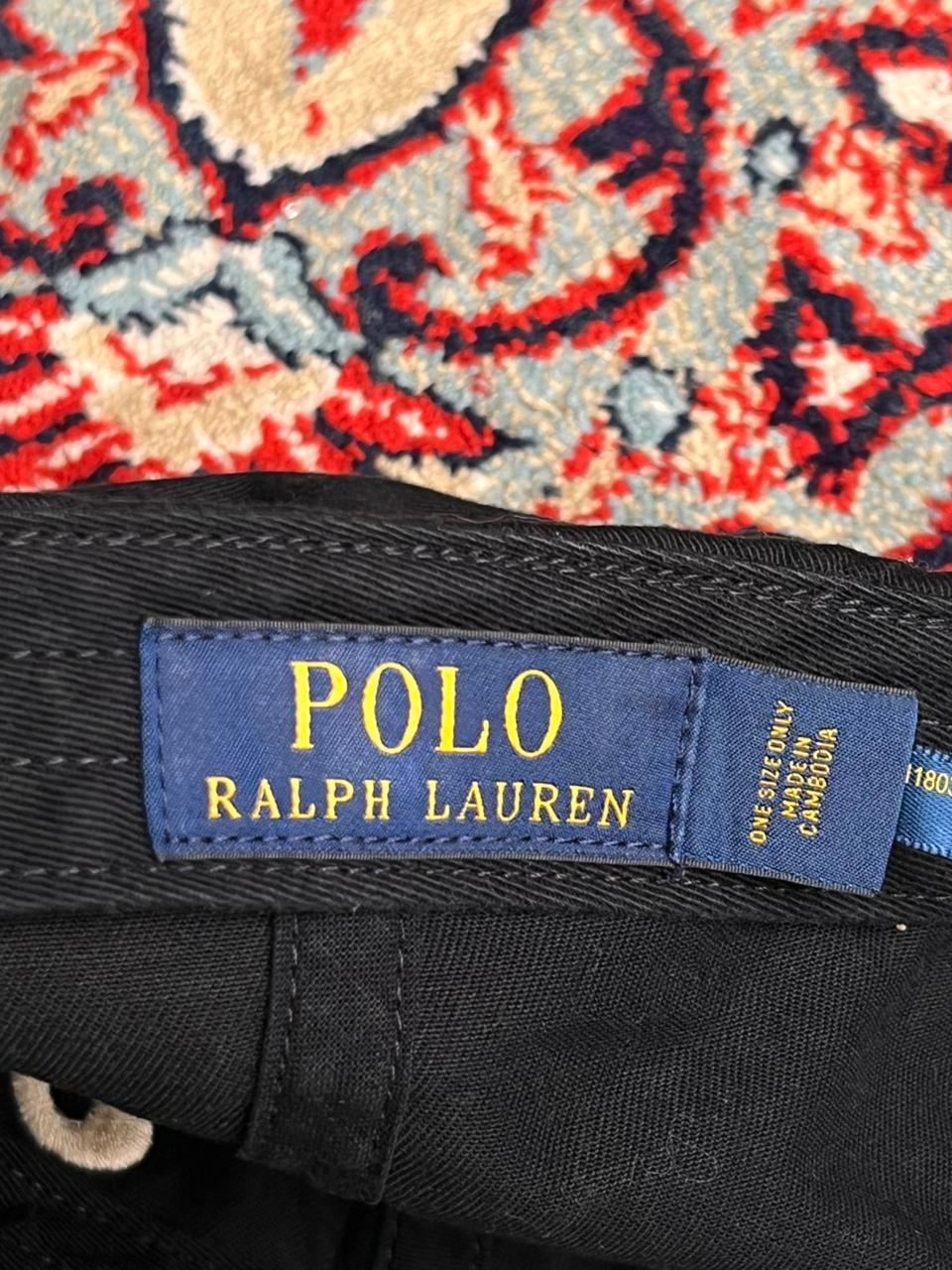Polo Ralph Lauren Black RL-67 Script Logo Baseball Cap