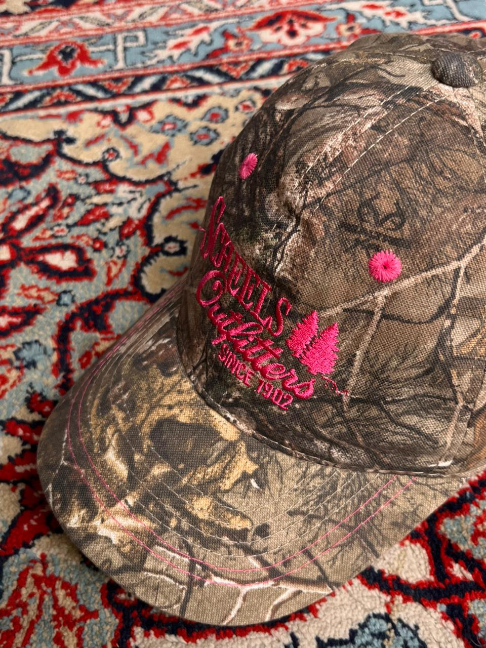 Scheels Outfitters RealTree Camo Baseball Pink Logo Cap