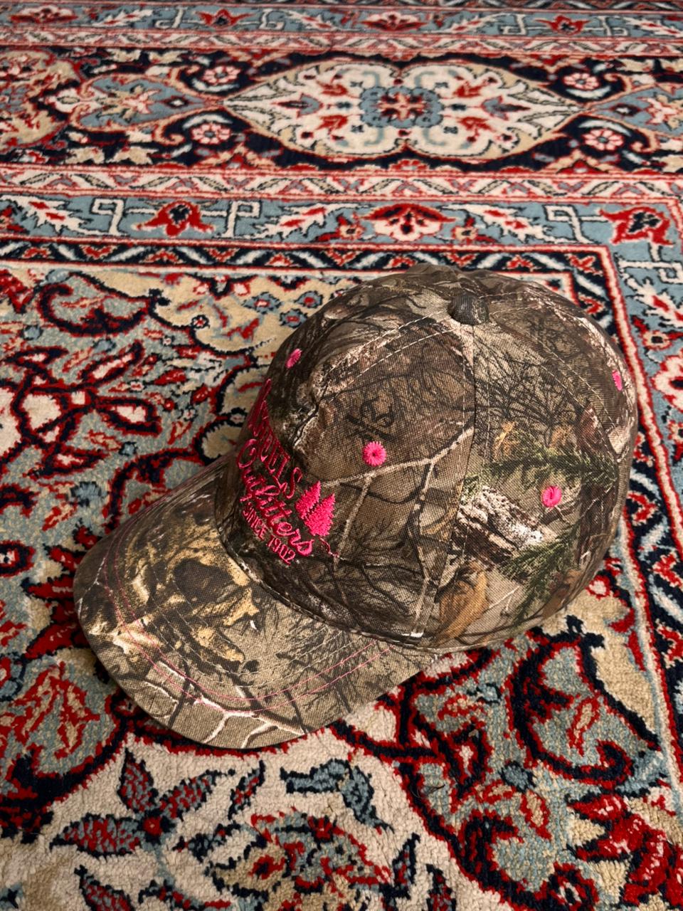 Scheels Outfitters RealTree Camo Baseball Pink Logo Cap
