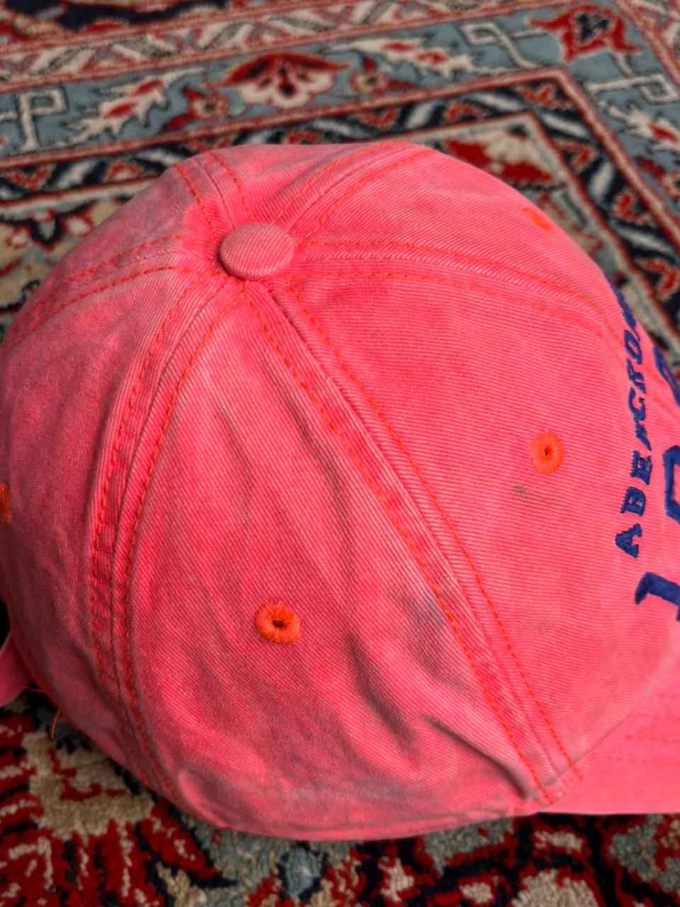 Abercrombie & Fitch Pink 1892 Embroidered Logo Baseball Cap