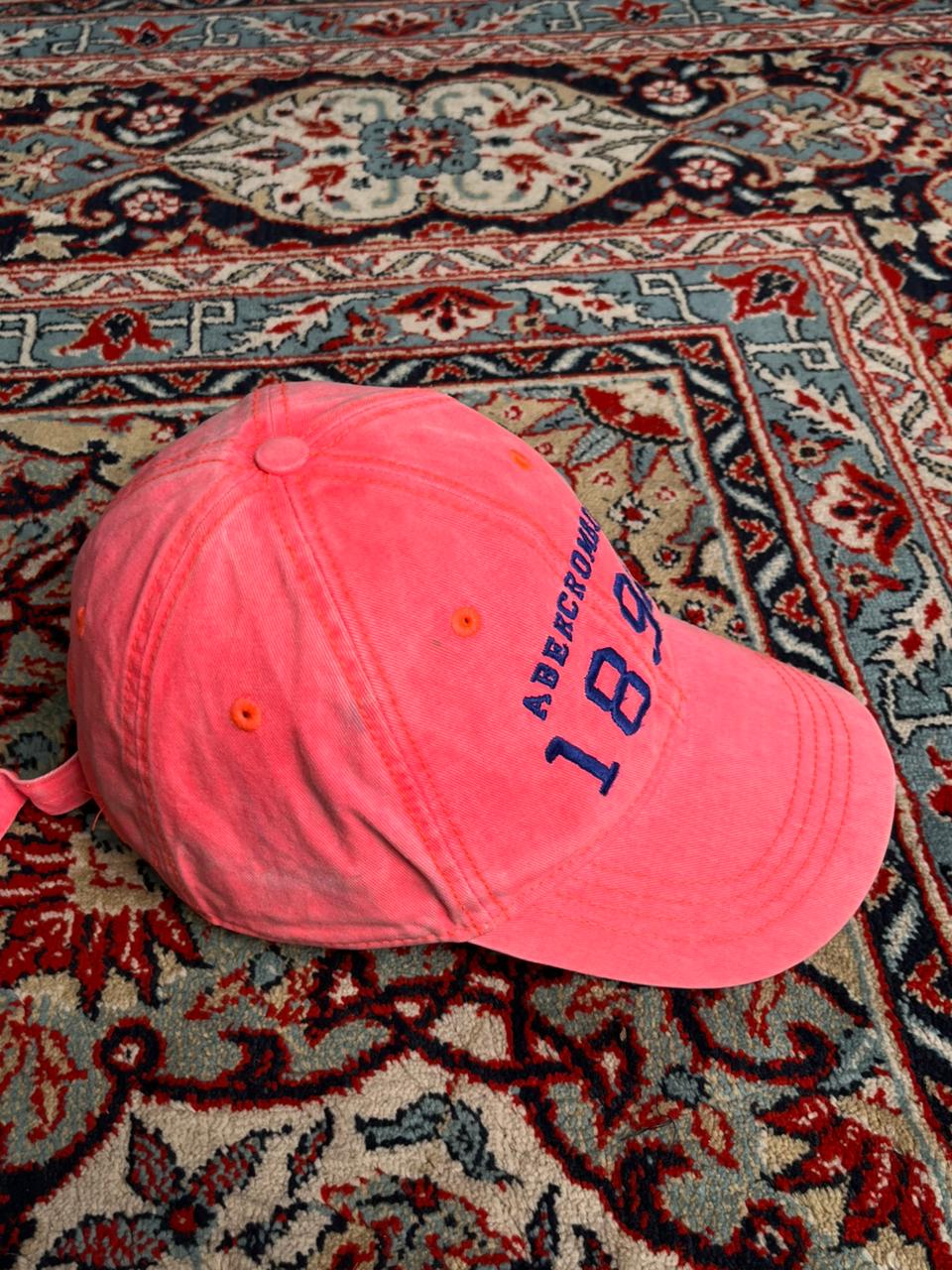 Abercrombie & Fitch Pink 1892 Embroidered Logo Baseball Cap