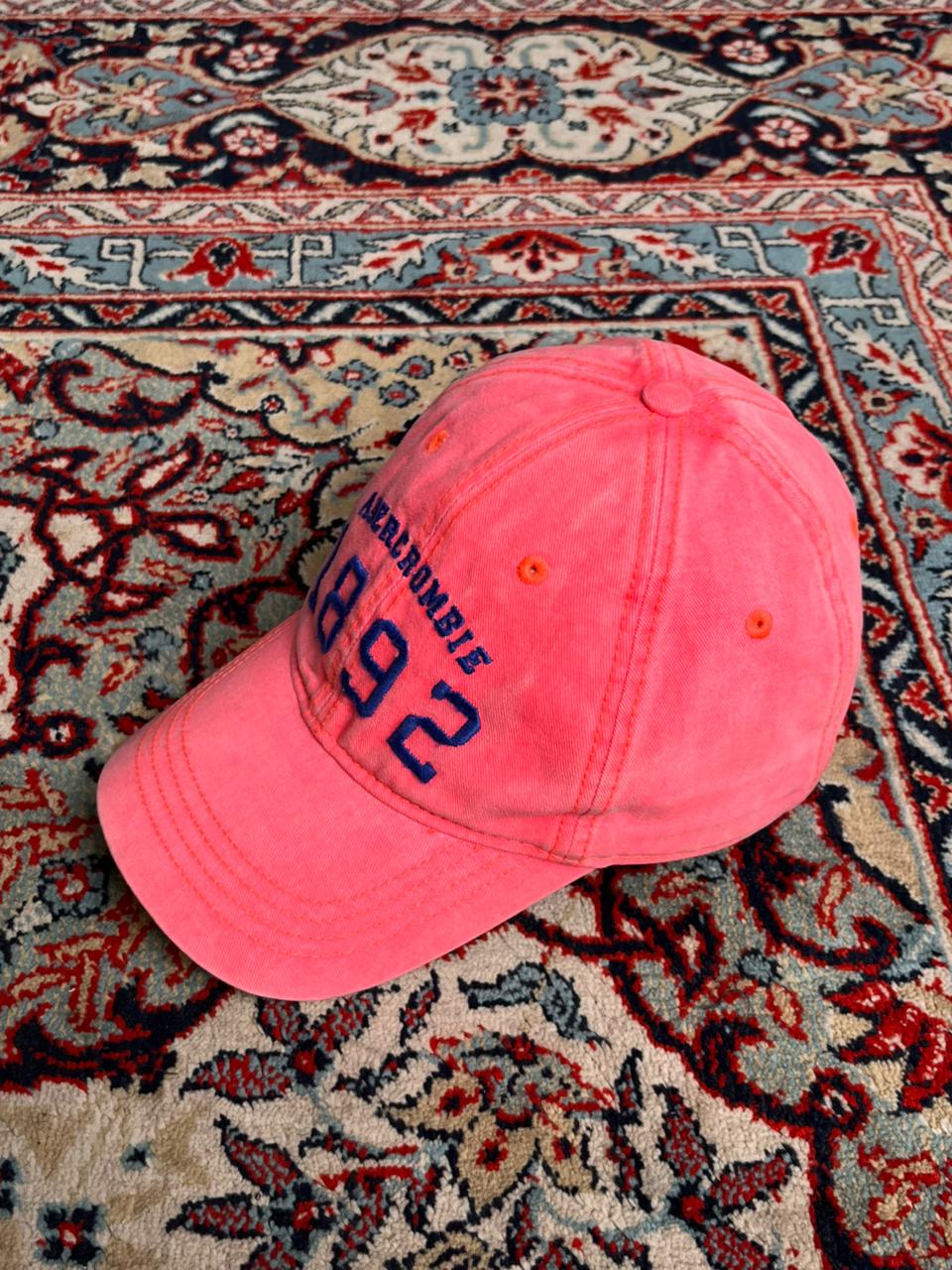 Abercrombie & Fitch Pink 1892 Embroidered Logo Baseball Cap