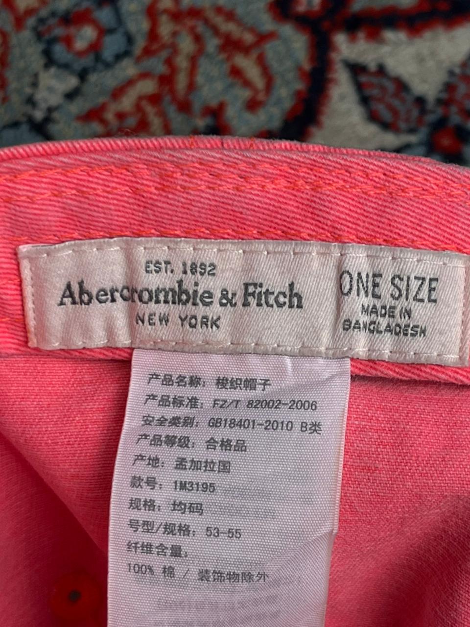 Abercrombie & Fitch Pink 1892 Embroidered Logo Baseball Cap