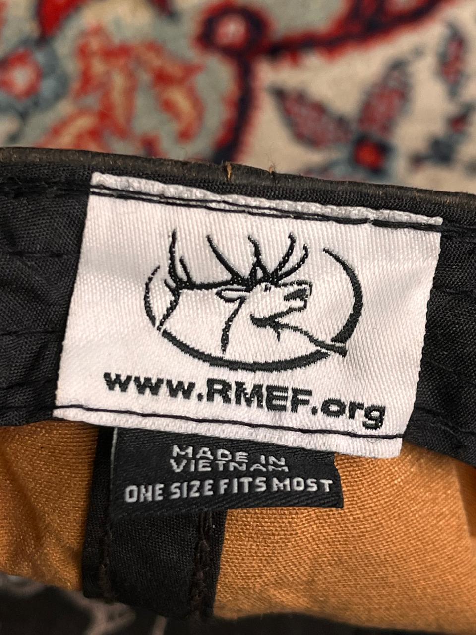 Rocky Mountain Elk Foundation RMEF Waxed Cotton Brown Hunting Baseball Cap