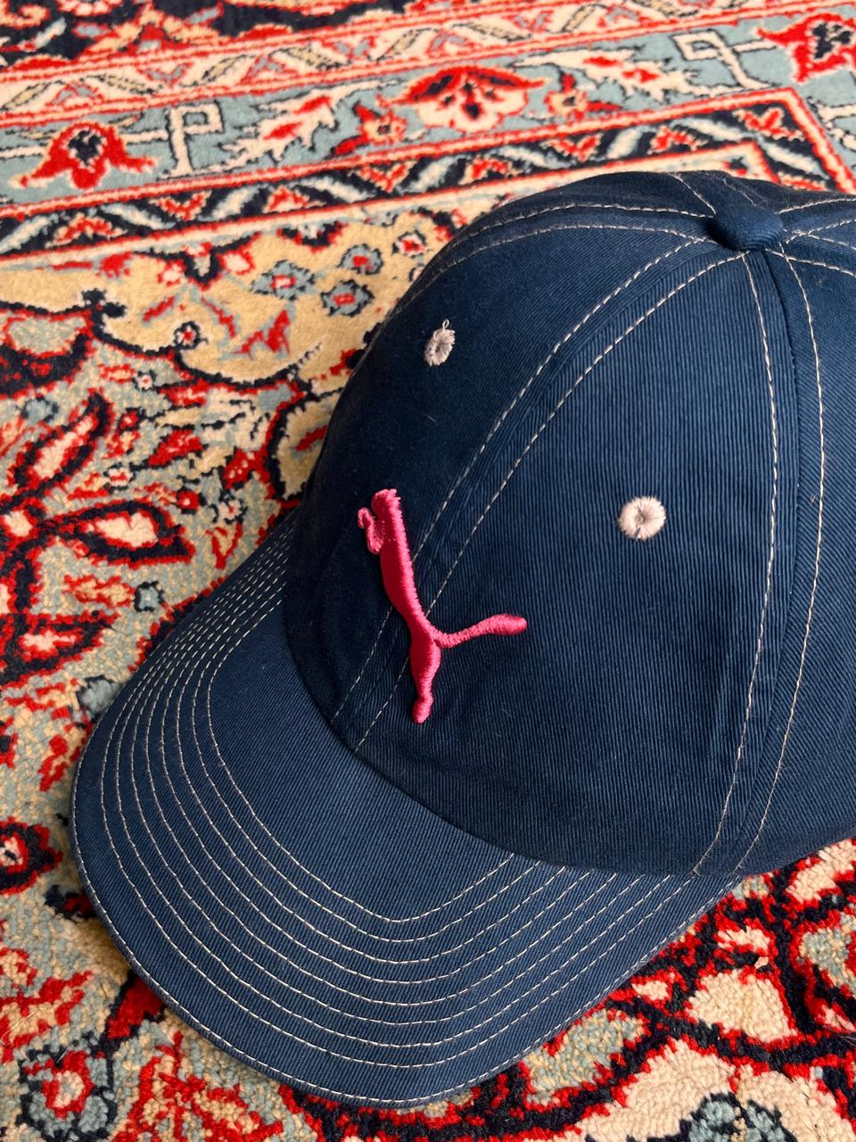 Puma Blue Baseball  with Pink Embroidered Logo Cap