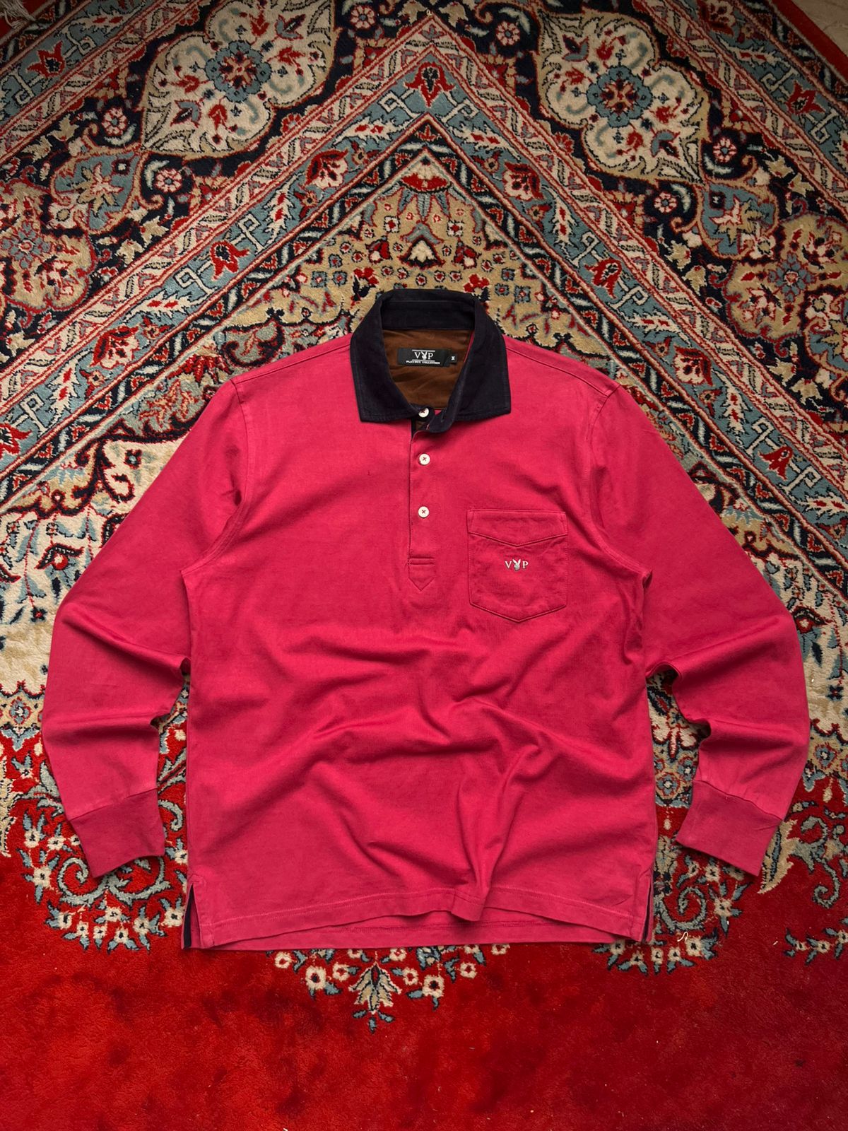 VJP Playboy Collection  Corduroy Collar Pocket POLO TEE - M