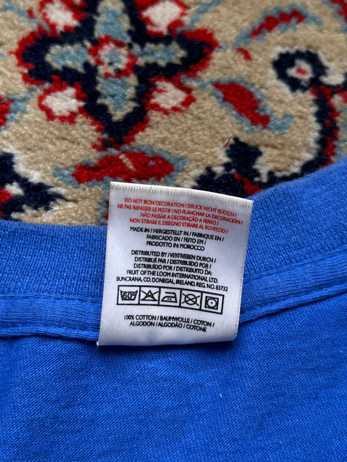 FDNY Fire Department New York Graphic Blue Fruit of the Loom TEE - L