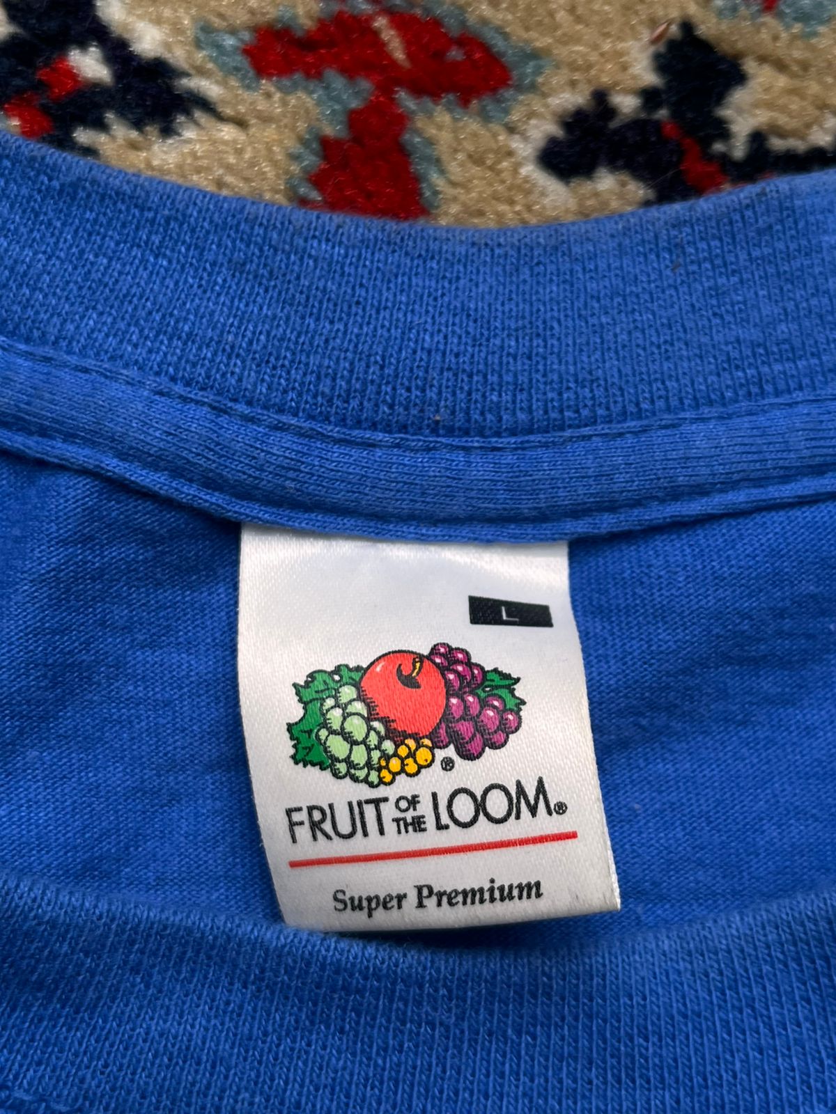 FDNY Fire Department New York Graphic Blue Fruit of the Loom TEE - L