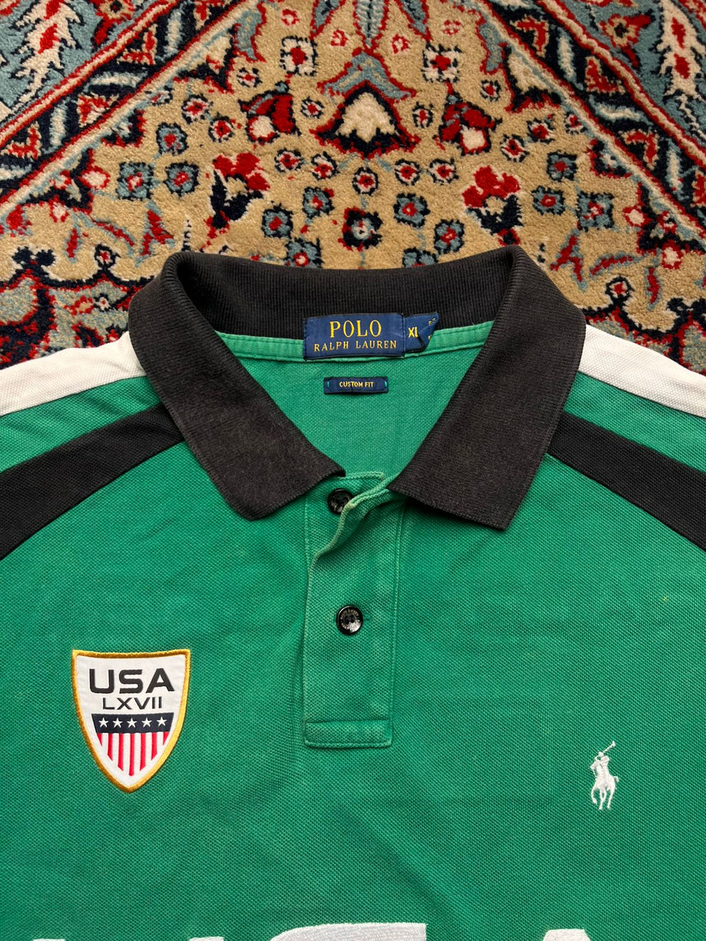 POLO RALPH LAUREN CUSTOM FIT USA TEAM POLO TEE - XL