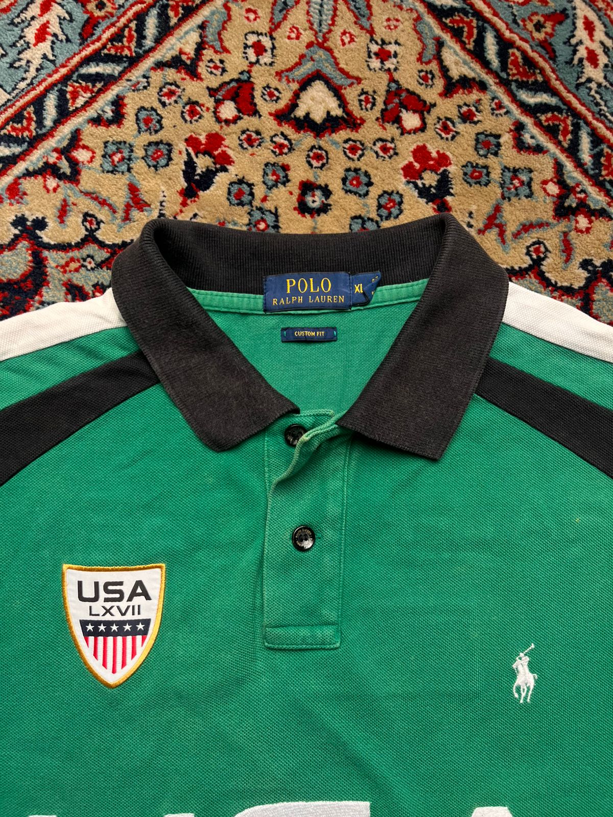 POLO RALPH LAUREN CUSTOM FIT USA TEAM POLO TEE - XL