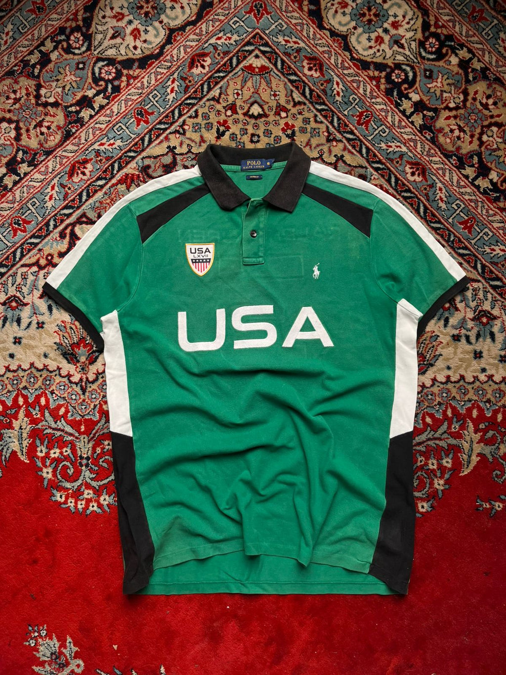 POLO RALPH LAUREN CUSTOM FIT USA TEAM POLO TEE - XL