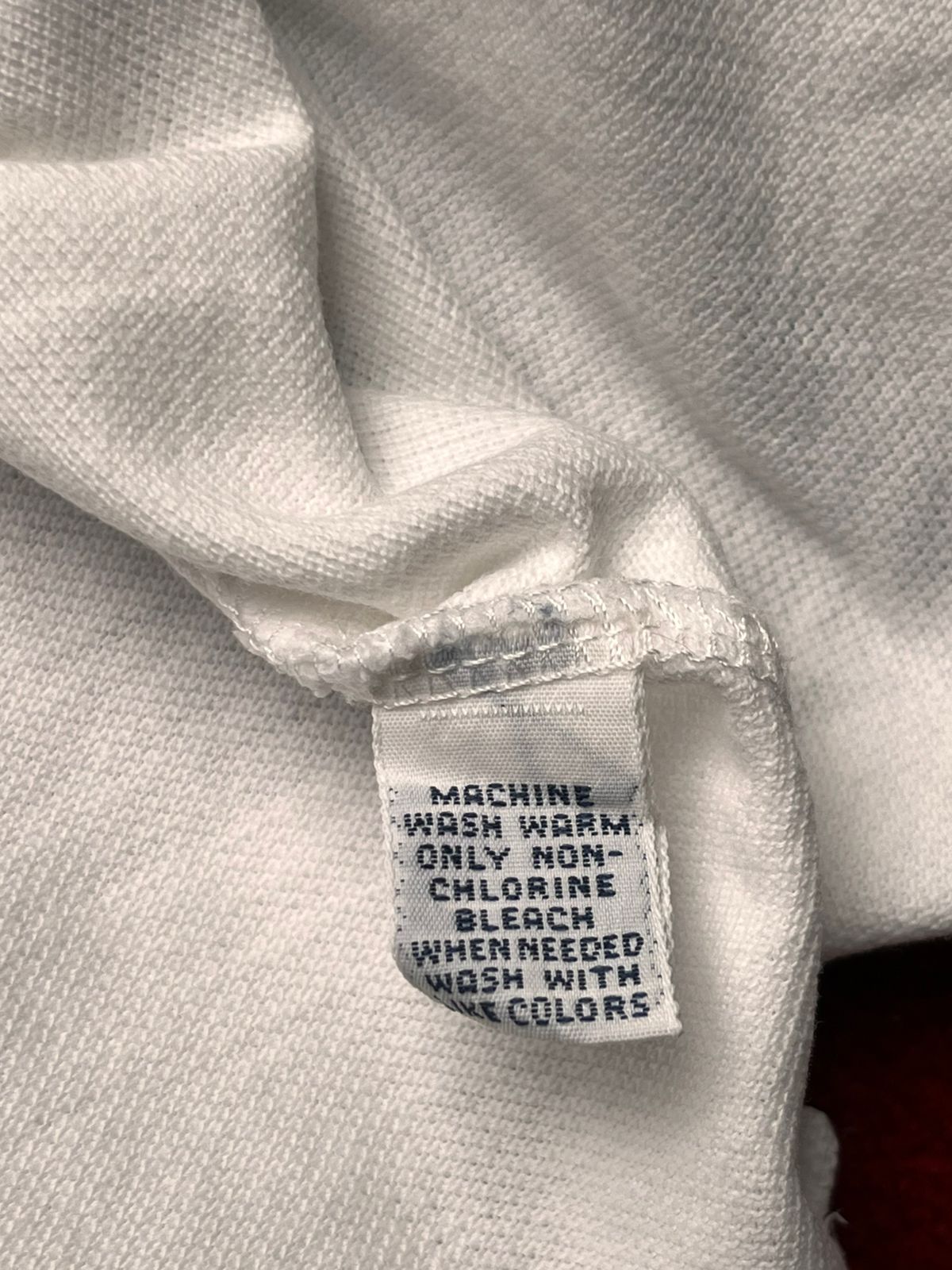 POLO RALPH LAUREN GREEN LABEL WHITE COTTON POLO TEE - L