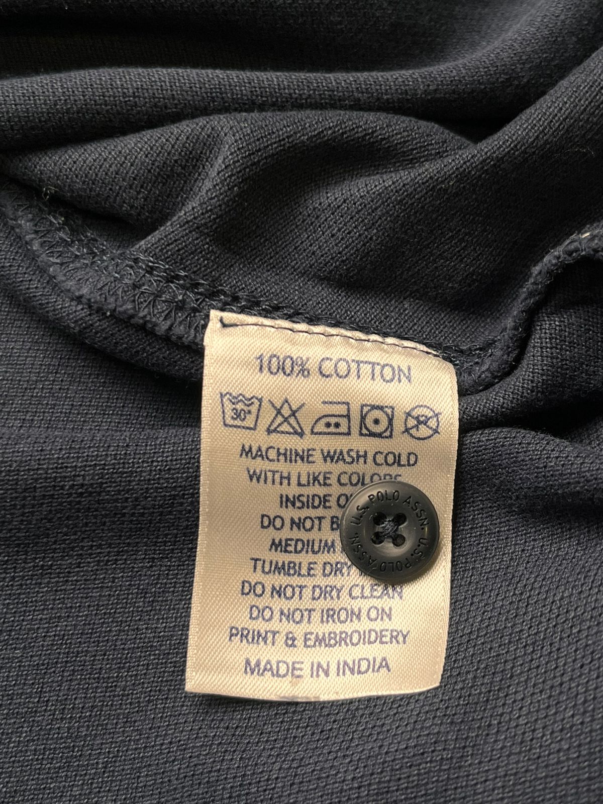 U.S. POLO ASSN. USPA EMBROIDERED LOGO COMPACT COTTON POLO TEE - L