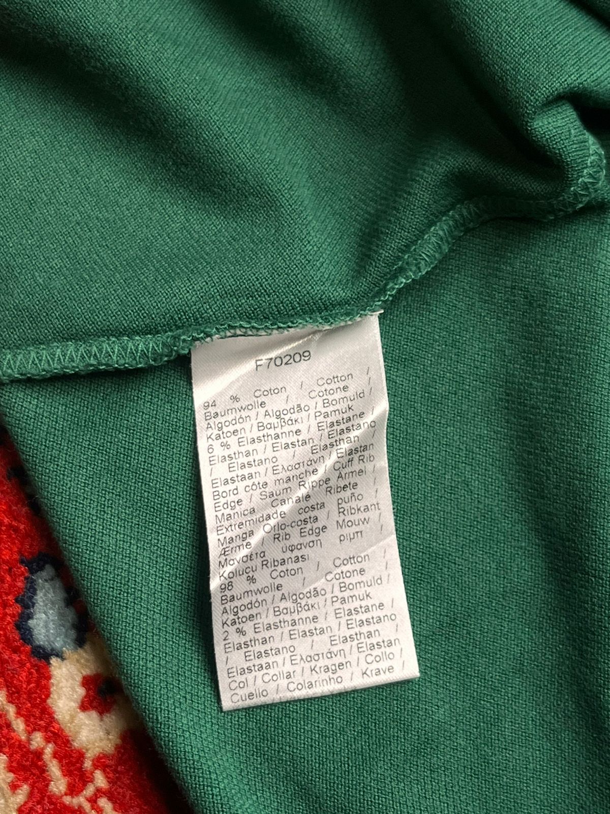 LACOSTE STRETCH EMBROIDERED CROCODILE LOGO POLO TEE - L