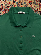 LACOSTE STRETCH EMBROIDERED CROCODILE LOGO POLO TEE - L