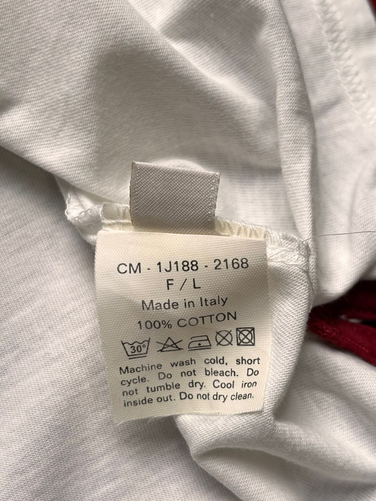 VINTAGEBALLY ITALY CREST LOGO STRIPED POCKET POLO TEE - M