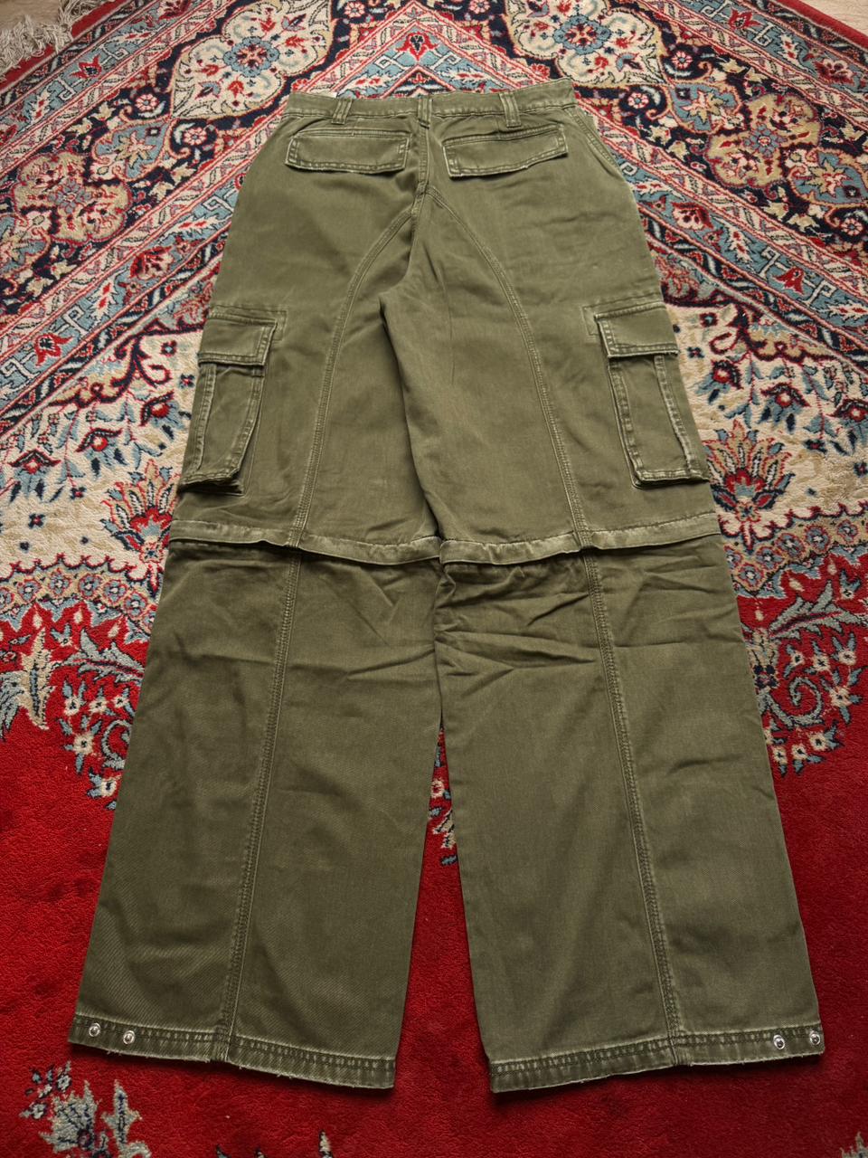 GUESS Baggy Olive Green Cargo Trousers - 30