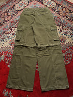 GUESS Baggy Olive Green Cargo Trousers - 30