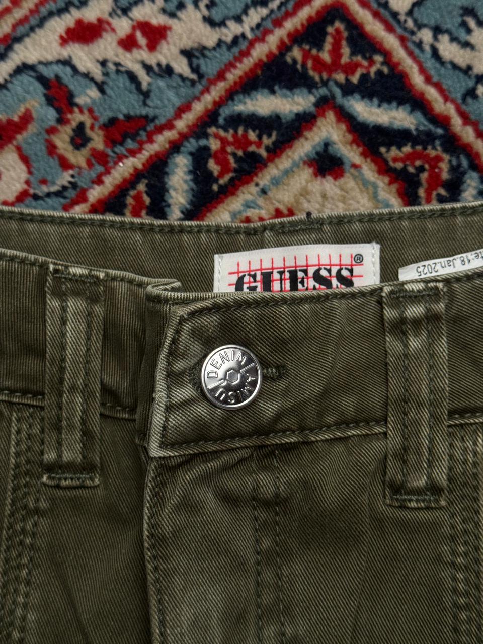 GUESS Baggy Olive Green Cargo Trousers - 30