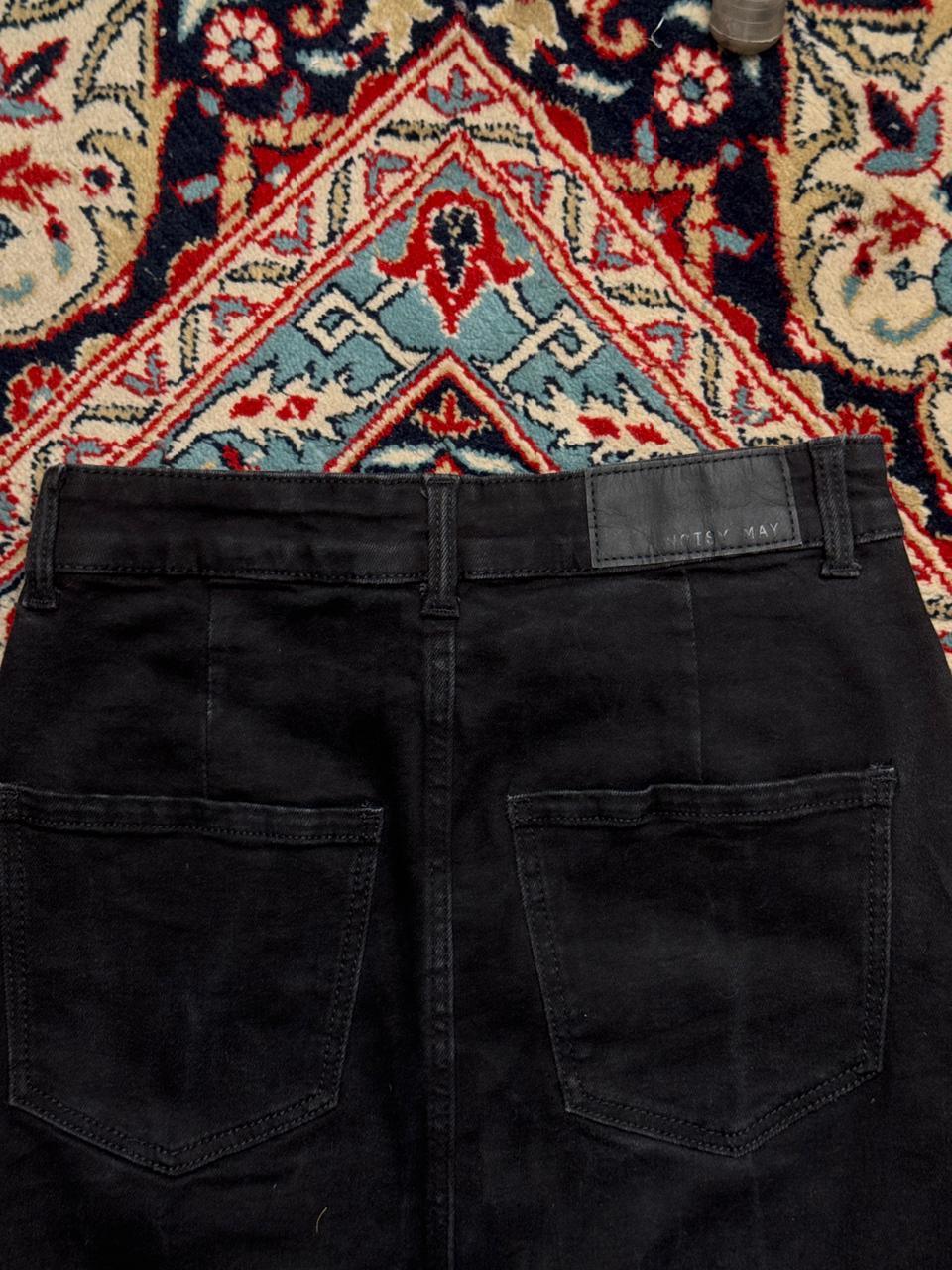 NOISY MAY Black  High Waisted Jean Skirt - 24