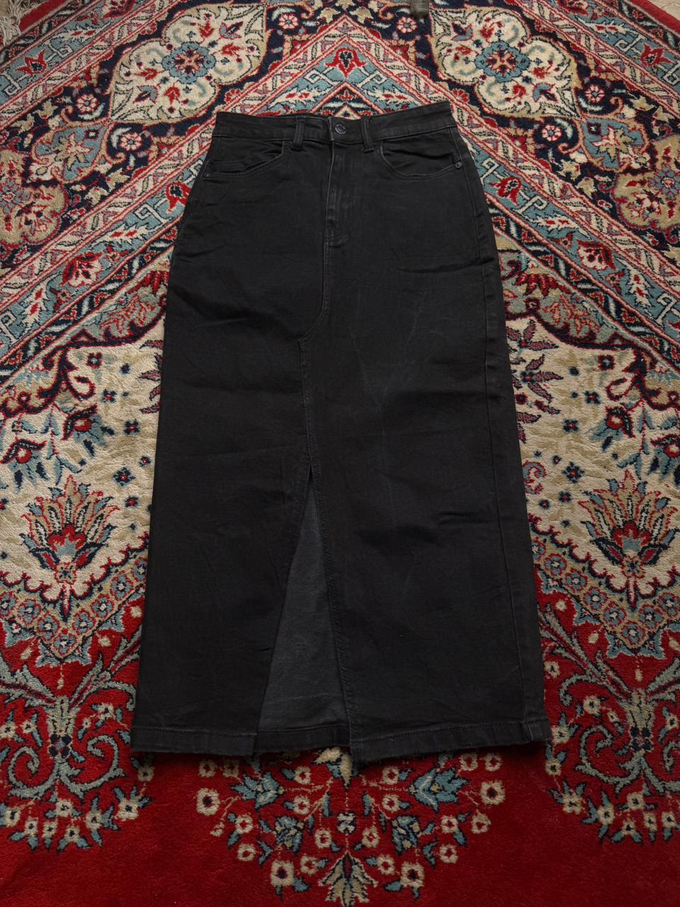 NOISY MAY Black  High Waisted Jean Skirt - 24