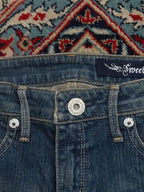 Sweet Camel Distressed Wide FIT FlareD Blue Jeans - 28