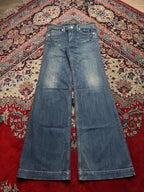Sweet Camel Distressed Wide FIT FlareD Blue Jeans - 28