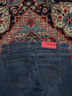 PUMA Blue Bootcut Flare Embroidered Cat Logo Jeans - 28