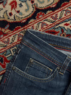 PUMA Blue Bootcut Flare Embroidered Cat Logo Jeans - 28