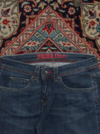 PUMA Blue Bootcut Flare Embroidered Cat Logo Jeans - 28