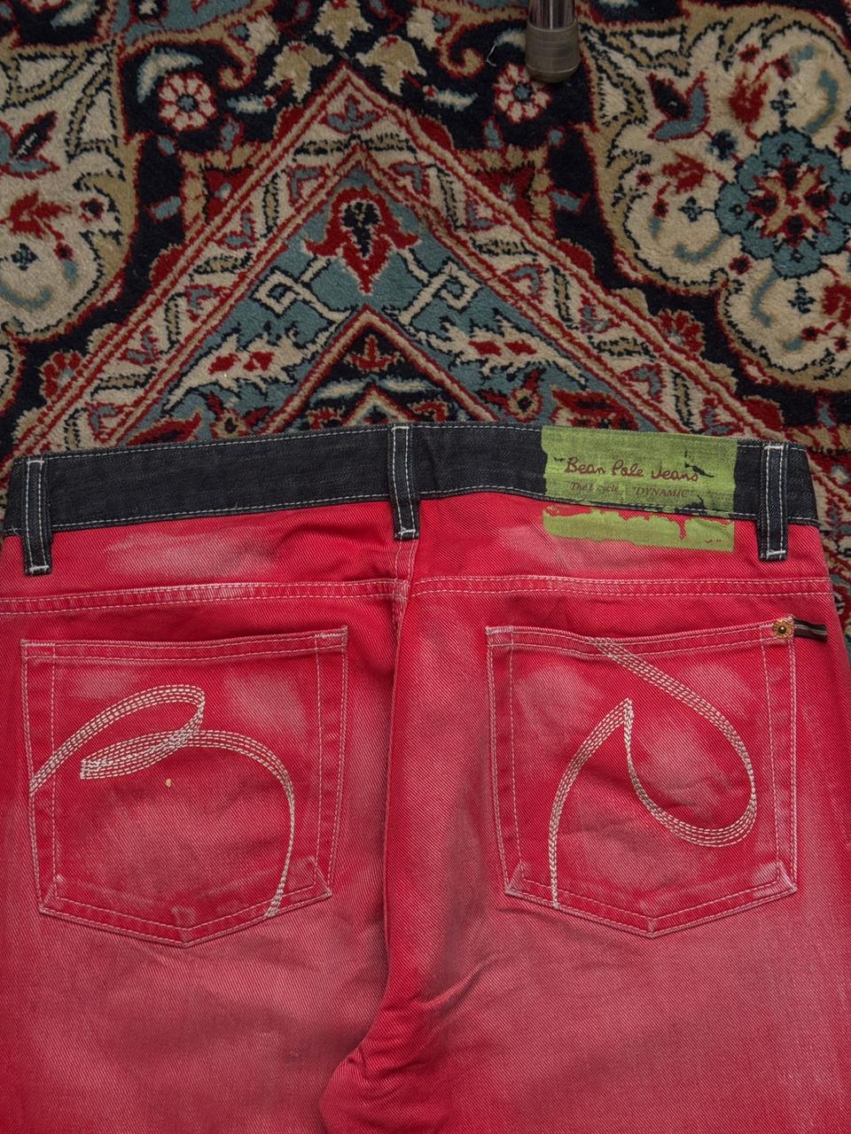 Bean Pole Red Contrast Waistband Straight FIT Jeans - 30