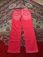Bean Pole Red Contrast Waistband Straight FIT Jeans - 30