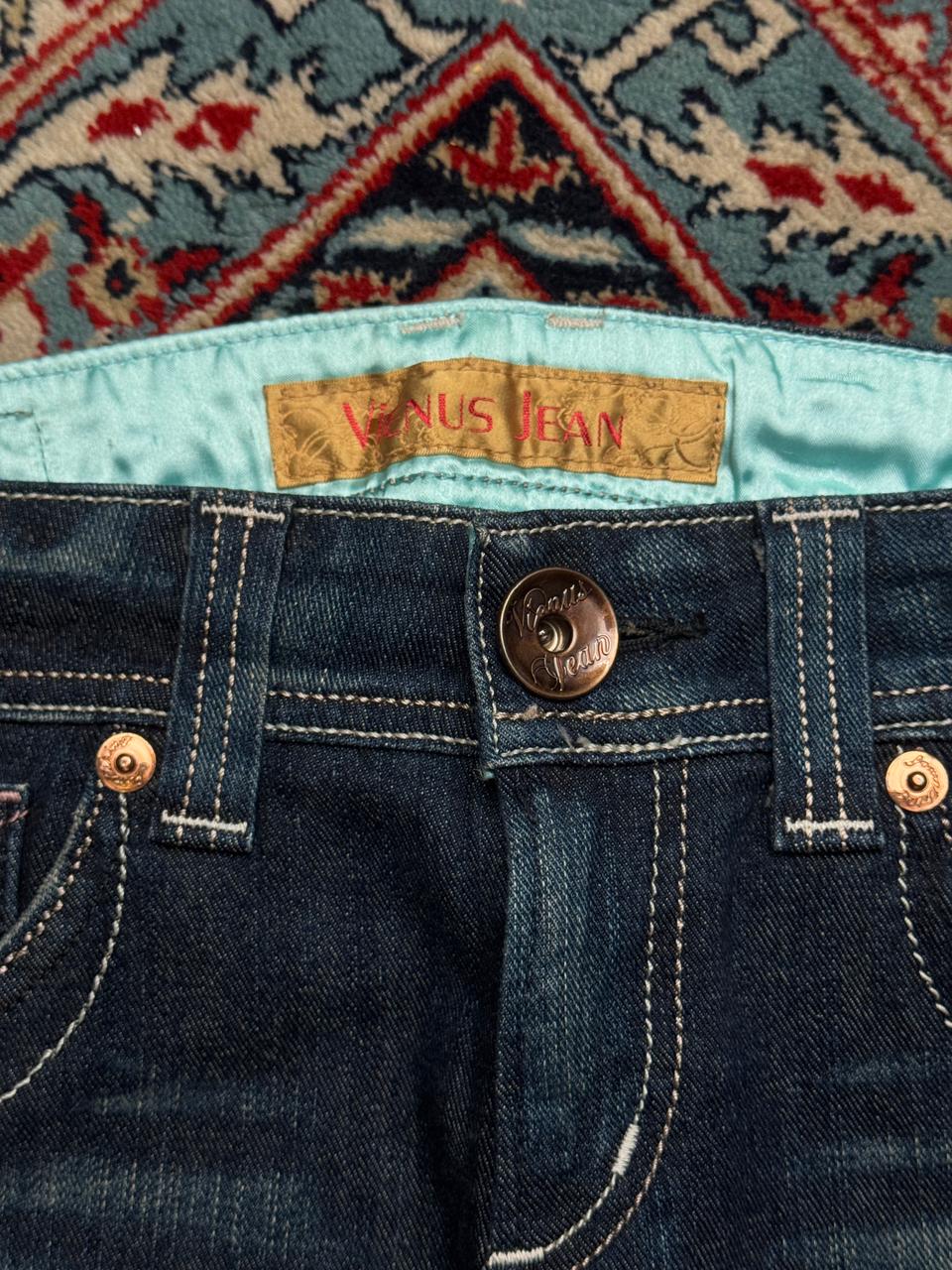 Venus Jean Dark Wash Bootcut Embroidered Jeans - 30